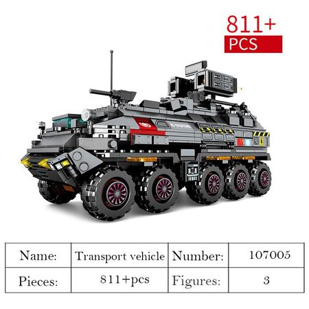 SEMBO BLOCK Wandering Earth 107005 Military Tank Figther Truck Technic Building Blocks Bricks Educational Toy Birthday Gift