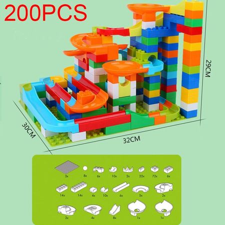 Big Size Compatible Duploed Building Blocks Marble Race Run Maze Ball Building Construction Toys Educational Toy For Children