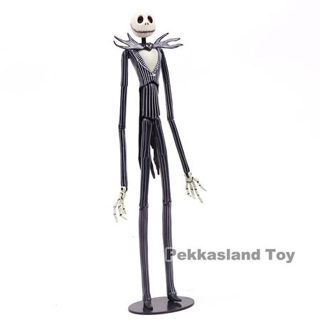 The Nightmare Before Christmas Deluxe Jack Skellington with Interchangeable Heads Action Figure Collectible Model Toy Gift 35cm