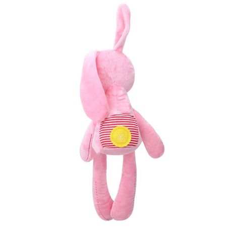 Pink White Bunny Stuffed Animal Plush, Cute Kawaii Rabbit Plush Toy Soft Comfort Sleeping Dolls for Kids, Height around 15.7''