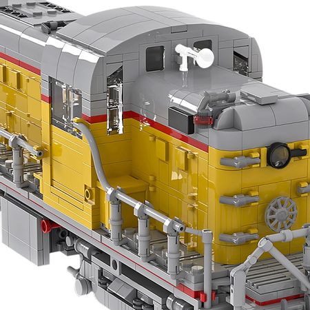Train Station Union Pacific Railroad Alco RS-2 (1:38) MOC Technic Railway Building Blocks Bricks Train Toy For Children