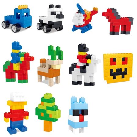 building blocks sets 450pcs 1000pcs classic city creator colorful bricks DIY kids educational toys for children