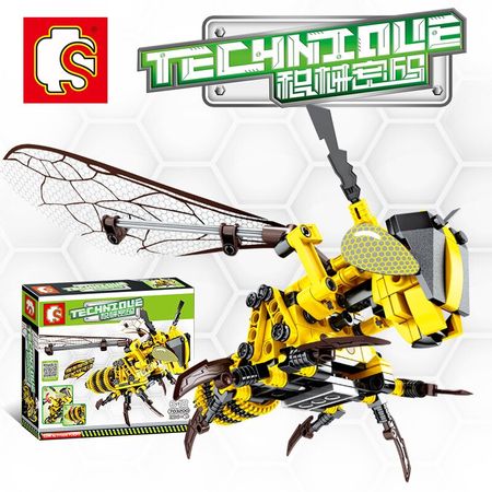 Simulation insect Bee Butterfly Technic Building Blocks dragonfly animals Model Bricks Educational Toys for Children gift