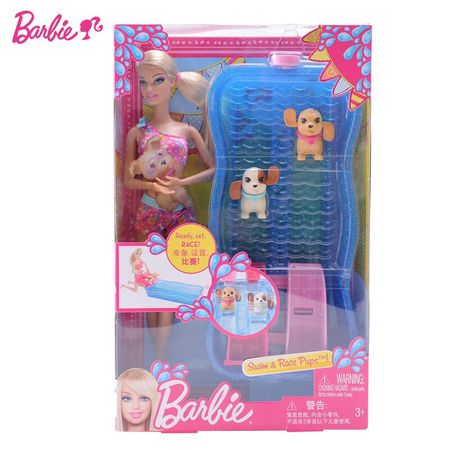 Originals Swimming Game With Bath Swim & Race Pups Dog  Girl Barbie Doll For Birthday Gift Toys Boneca Juguetes bonecas