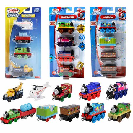 4 Trains/ Pack Original Thomas and Friends Trains Diecast Alloy Model Car Toys for Children  Brinquedos  Kids Toys