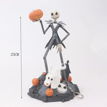 The Nightmare Before Christmas Jack Skellington Halloween Finger Keypets Model Figure Toys