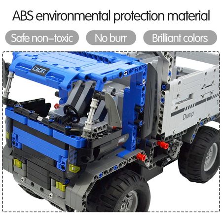Cada 638PCS RC Remote Control Dump Truck Building Blocks Compatible City Technic Car Vehicle Bricks Series Toys for Kids