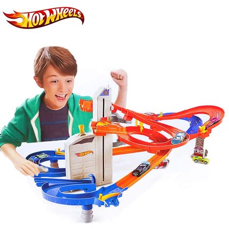 Genuine Hotwheels Sport Car Track Suit brinquedo Educativo Car Track Exciting Coupe Hot Wheels Track CDR08 Toys For Kid