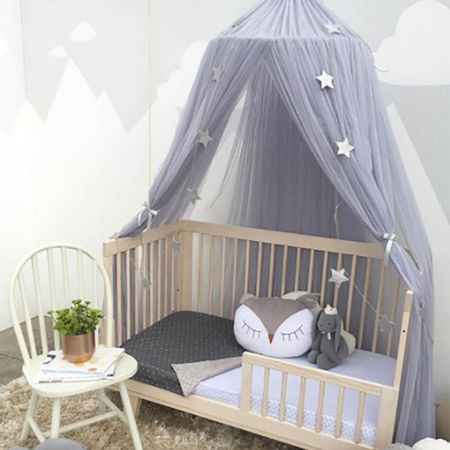 7 Colors Baby Bed Hanging Mosquito Net Dome Bed Canopy Mosquito Net Bedcover Curtain Round Crib Netting Tent Kids Room Decor
