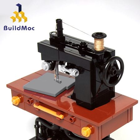 BuildMOC Classic Creative MOC 41609 Sewing Machine Compatible With lepingg Spelling Blocks Toy Set Building Blocks Girl