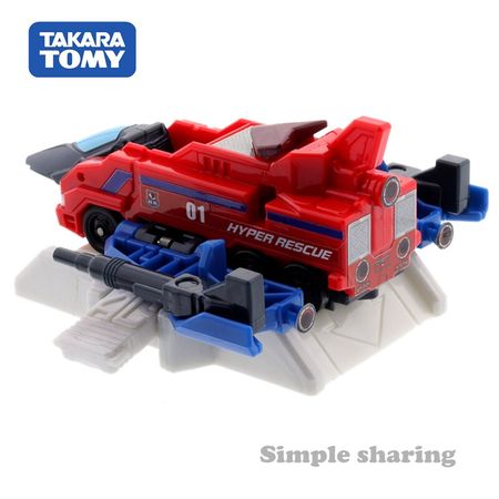 Takara Tomy Tomica Hyper Rescue AC01 Fire jet with AC base