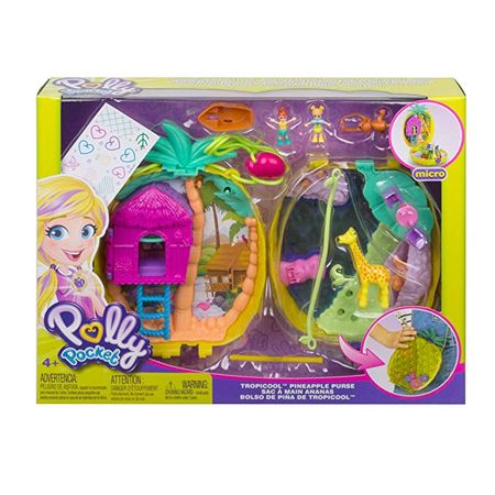 Original Polly Pocket Doll Wearable Pineapple Purse Hot Toys for Girls Juguetes Mini Dolls Baby Toys for Children Birthday Gift
