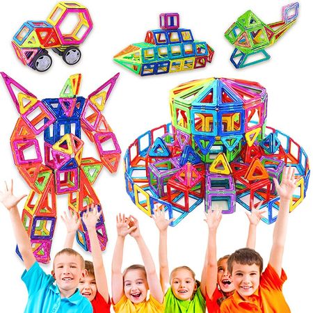 Big Size Magnetic Blocks 3D DIY Modeling Construction Magnetic Building Blocks Designer Educational Toys for Children Gifts