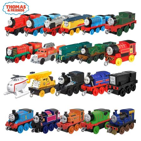 4pcs Original Thomas Strackmaster 1:43 Train Model Metal Cars Boy Gift Toys for Children Diecast Brinquedos Kids Education Car