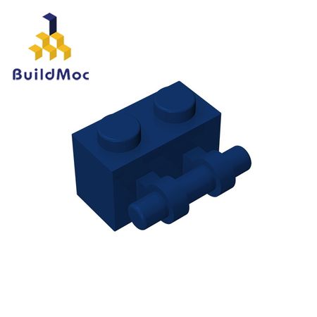 BuildMOC 30236 Brick Modified 1 x 2 with Handle For Building Blocks Parts DIY LOGO Educational Tech Parts Toys