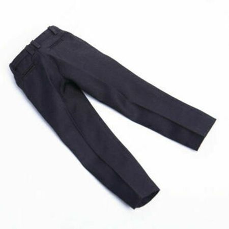 1/6 Scale Male Black Pants Suit W / Belt Fit 12 