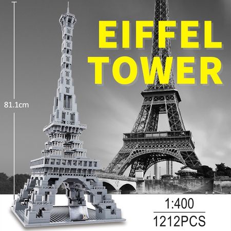 City Street View Famous Architecture Eiffel Tower Bricks Collection Gifts Paris Creator Model Building Blocks Toys For Children