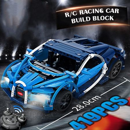 419pcs 28CM RC Car Model Building Blocks Set Rechargeable Battery Brick Compatible with all Major Brands technic Toys Gift Boy
