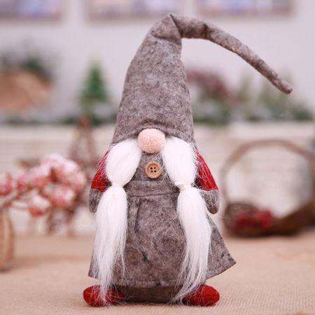 Tronzo Christmas Plush Toys 43cm Standing Stuffed Forest Festival New Year Dinner Party Home Christmas Decorations