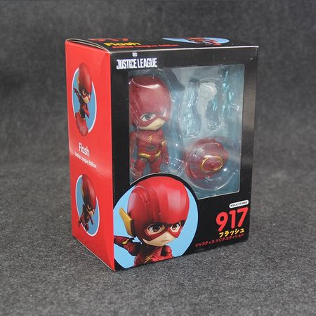 Anime DC Justice League Flash Cute Kawaii Super Hero 10cm Action Figure Toys