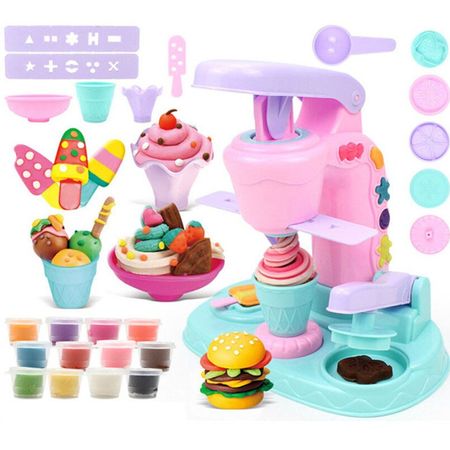 Kids Play Dough Pig Noodle Machine Colored Clay Plasticine Mold Tool Kit Creative 3D Educational Nontoxic Handmade DIY Clay Toys