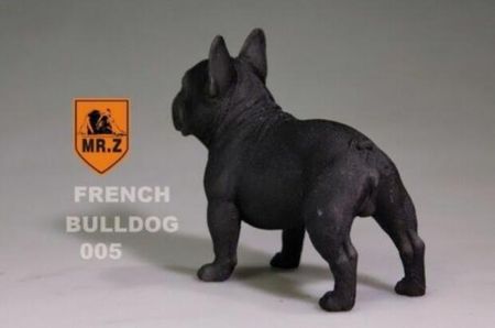 1/6 Scale MR.Z Black  Simulation Resin French Bulldog Dog Puppy Pet Animal Model F 12