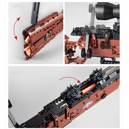 653PCS Building Blocks Gun 98K Musket Model Set Telescope PUBG Game Toys Gift for Children Boys Bricks Compatible  Major Brands