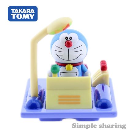 Takara Tomy Tomica Ride On R04 Doraemon Time Machine Model Kit Jingle Cat Robot Toy CAR  Diecast Anime Figure Mould