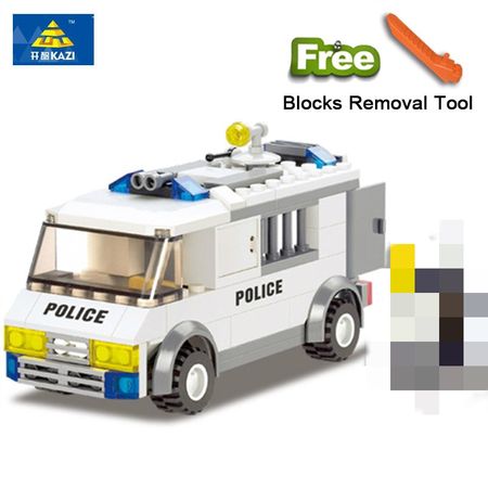 135Pcs City Police Custody Van Car Leduo brand  Building Blocks Sets Playmobil Model Bricks Educational Toys for Children