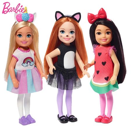 Original Barbie Club Chelsea Doll with Clothes and Puppy Accessories Reborn Barbie Lovely princess Girl Toy Juguetes Boneca Toys