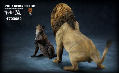 Mr.Z 1/12 Thundering Rage African Lion and Spotted Hyaena Animal Model 1700060