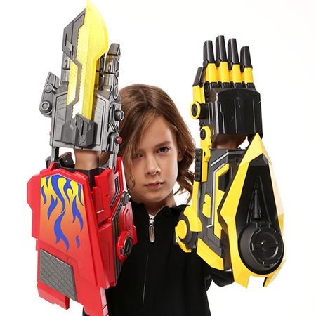 Soft gun CS outdoor combat toy gun equipment model Movable Wearable Arm Glove with Launch Sound Laser Weapon Toys Gifts for kids