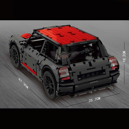 RC Technic Bricks City MINI Coopered Ford Mustang Car Model Kit MOC-36559 Building Blocks Kids Toys Compatible with 10242 Gifts