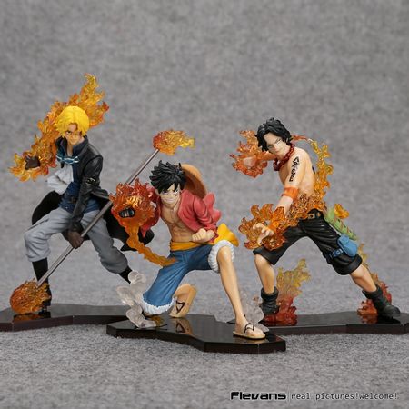 Anime One Piece 9-11cm 3pcs/set  Luffy & Ace & Sabo 3 brother PVC Action Figure Toys Dolls