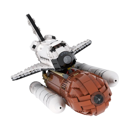 MOC Space Shuttle Launch Center (1:110 Scale) Model Building Blocks Spaceship Spaceport Figure Rocket Bricks Construction toys