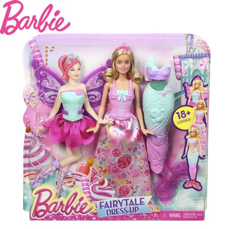 Barbie Original Baby 18 inch Doll Toy Princess Mermaid Dress Up Birthday Party Present Kids Toys for Girls Gift Boneca Juguetes