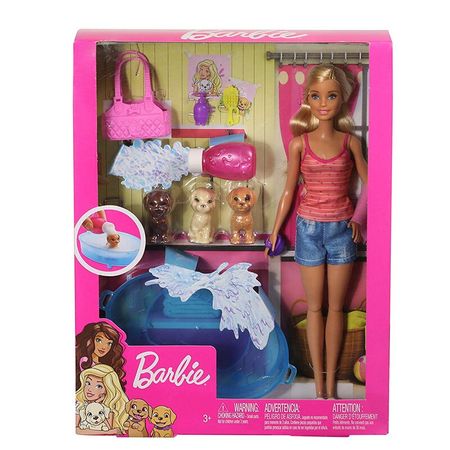 Original Barbie Doll Dog Bathtub Toy Playset Girls Doll Accessories Animal Care Educational Pet Toys for Children Reborn Bonecas