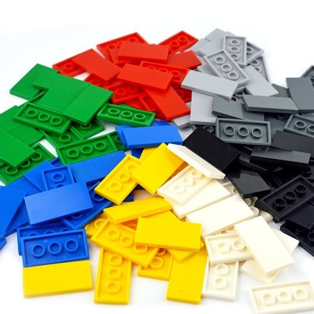 2x4 Educational Creative Size MOC DIY Building Blocks Figure Bricks Ceramic Tile Bricks Smooth Flat Tiles Toys for Children