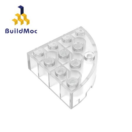 BuildMOC Compatible Assembles Particles 2577 4x4 1/4 For Building Blocks Parts DIY enlighten block bricks Educational Tech Toys
