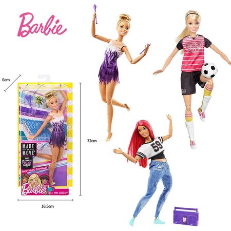 Original Barbie Sport All Joints Move Doll Gymnastic Dance Barbie Doll Girl Toy Christmas Birthday Toys Gift DHL81 DVF68