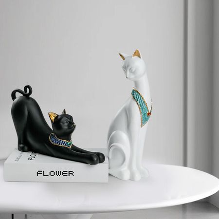 Egyptian cat miniature lucky cat resin crafts chinchilla home decoration modern home decoration desk accessories