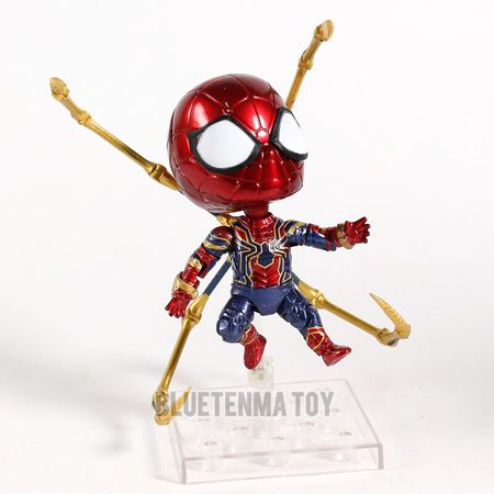 Anime Marvel Avengers  1037 Cute Iron Spider Spiderman Kawaii 10cm Action Figure Toys