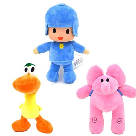 3pcs/lot 20-30cm Pocoyo Plush Toy Elly & Pato & POCOYO Plush Doll Peluche Soft Stuffed Animals Toy for Kids Children Gifts