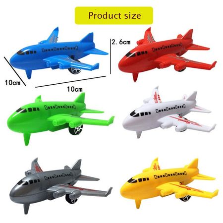 6Pcs/set Cute Pull Back Airplane Model Toy For Kids Baby Mini Colorful Cartoon Aircraft Plane Board Games Children Xmas Gift