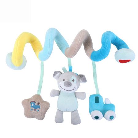 Baby Toys 0-12 Months Hanging Stroller Spiral Rattle Toy Cute Animals Teether Crib Bed Bell Graphic Cognition for Toddler Toys