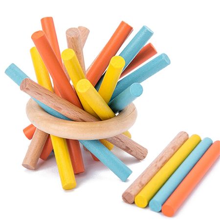 Wooden DIY Montessori Creative Building Block Toys for Children Portable Playset Educational Domino Interactive Borad Games