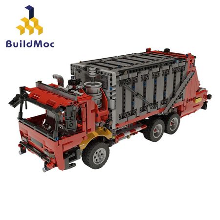 City Garbage Classification Truck Car Container Truck Vehicle Garbage Oil Tank Sets Model Building Blocks Brick Toys Van Kits