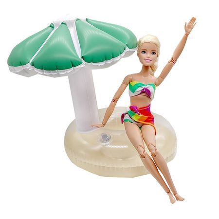 Swinsuit and Swim Ring Set for Barbie Doll Accessories Hot Toys for Girls Bikini Lifebuoy Doll Clothes Baby Toys for Children