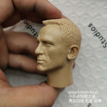 1/6 Unpainted Daniel Craig Head Sculpt Carved Model F 12