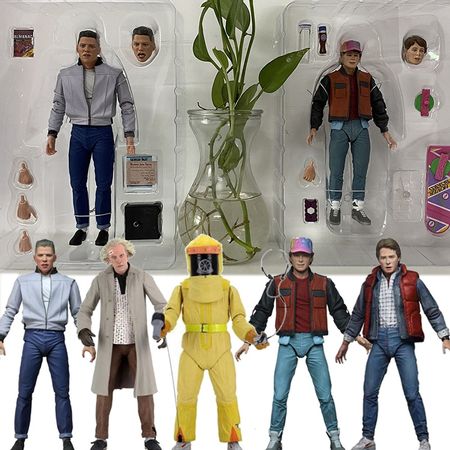Neca Back To The Future II Sports Doc Brown Biff Tannen Space Marty McFly Action Figure Almanac Martin The 35th Anniversary